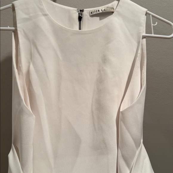 Alice + Olivia White Wesley Flare Mini dress 6 - Picture 5 of 10